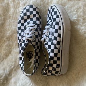 size 8 platform vans worn out of the house ONCE!!!